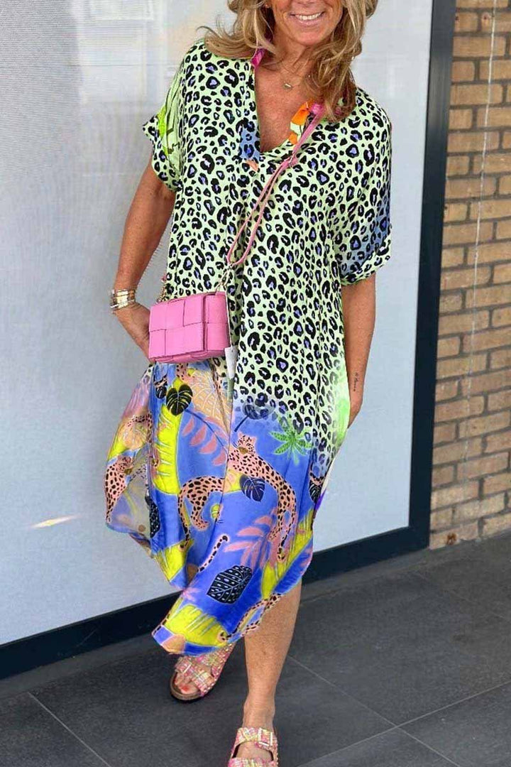 LENA – WILD TROPIC SHIRT DRESS