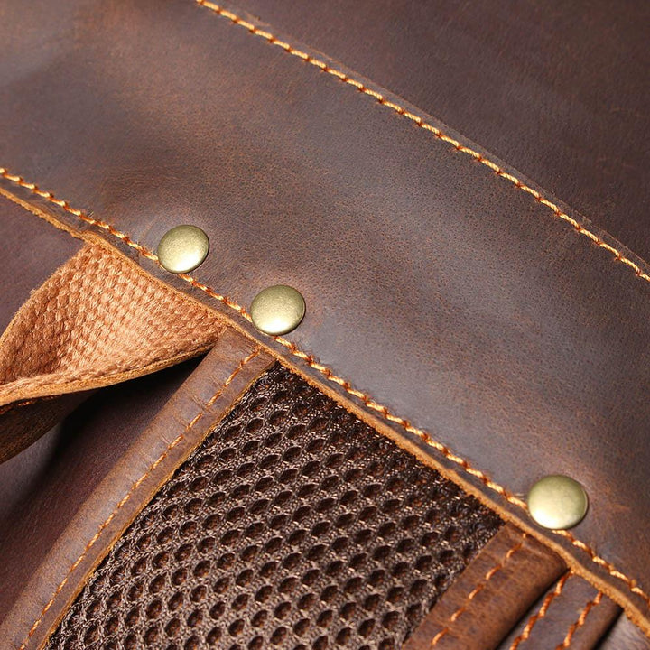 Brown Leather Backpack | BOSTON