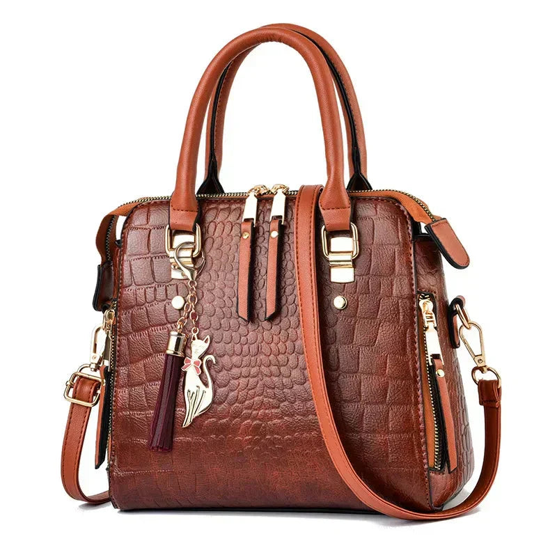 Belen | Luxury Crocodile-Embossed Leather Bag