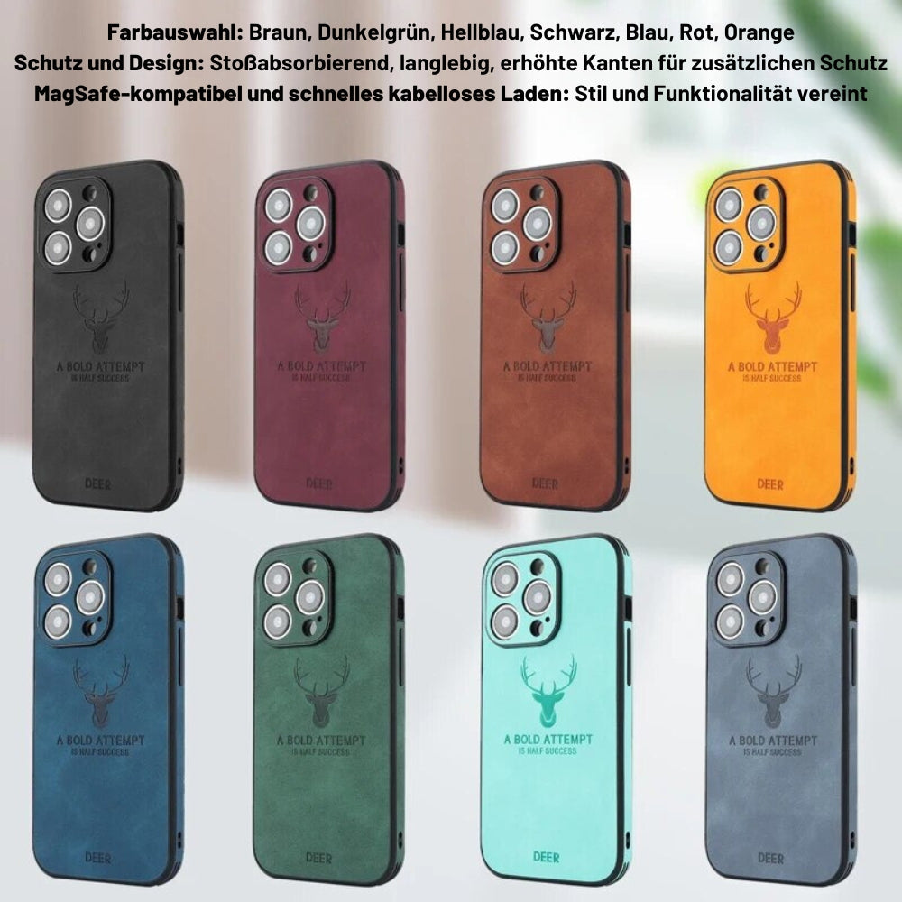 Azura | Deer - Luxury Leather iPhone Case with Stylish Design and Shockproof Protection