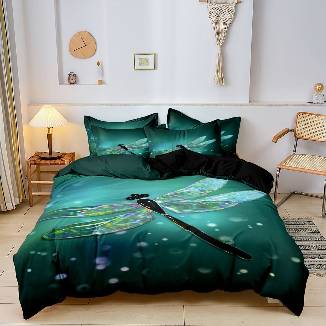 BowLift | Luxury Cotton Satin Dragonfly Bedding Set