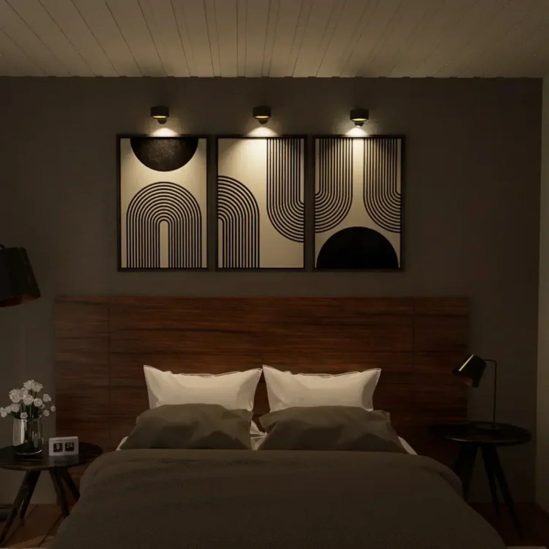 BowLift | Spotlight Wireless Wall Lamp - 360° Rotation, Dimmable, Rechargeable Wall Light