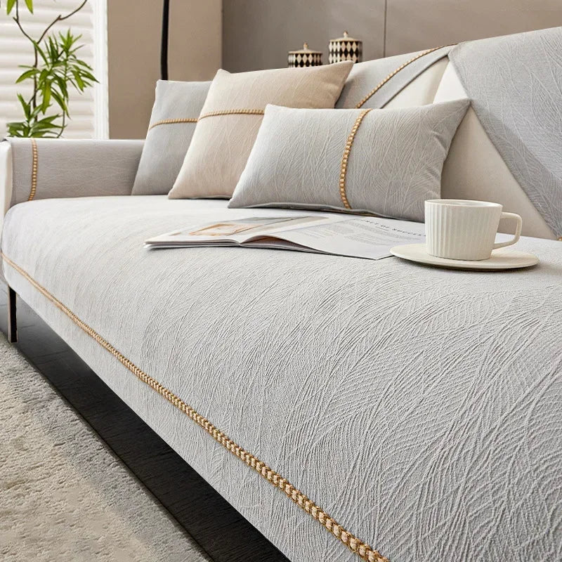 BowLift | LinenLux Sofa Cover – Elegant Linen Look Protection for Clean and Stylish Living Rooms