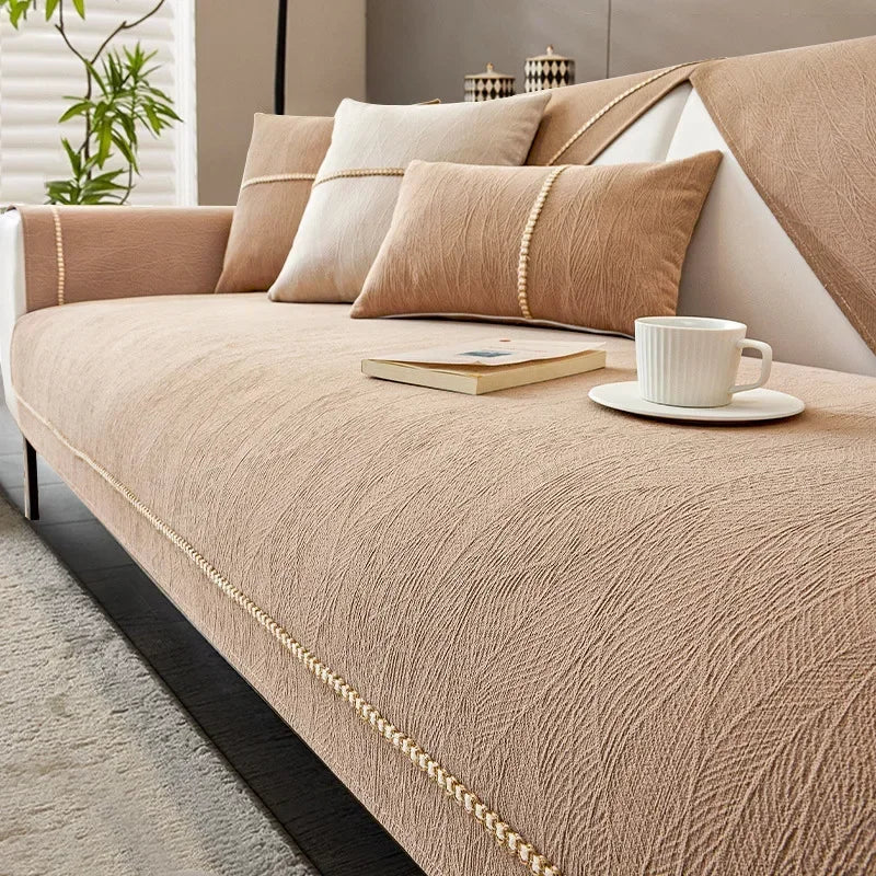 BowLift | LinenLux Sofa Cover – Elegant Linen Look Protection for Clean and Stylish Living Rooms