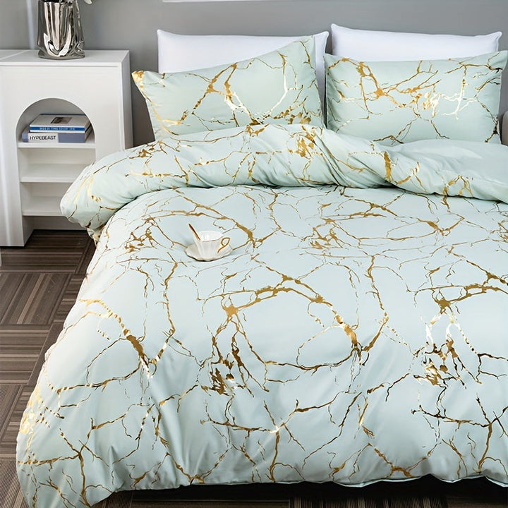 BowLift | Marble Print Luxury Duvet Cover Set