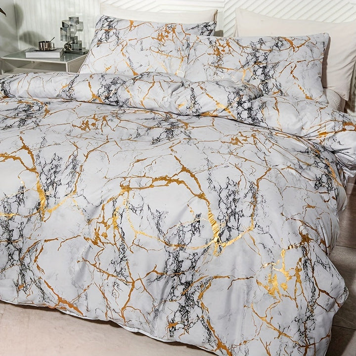BowLift | Marble Print Luxury Duvet Cover Set