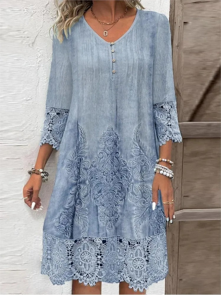 Lisa | V-neck Dress with Lace