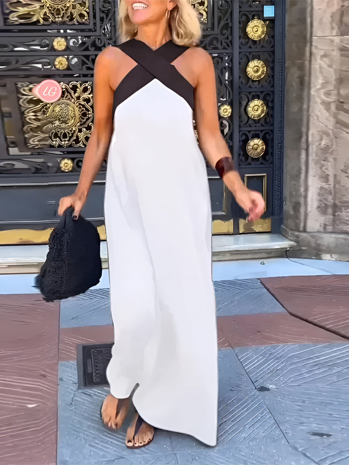 DELPHINE | DRESS WITH CROSS CUT