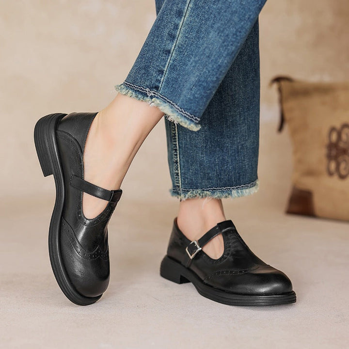 VELDA | Elegant Leather Mary Janes