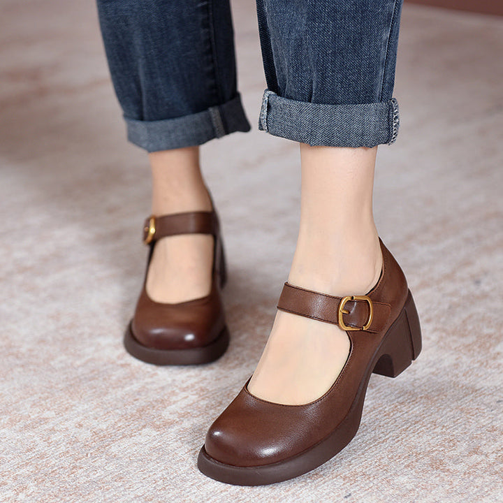 Agnes Leather Mary Janes