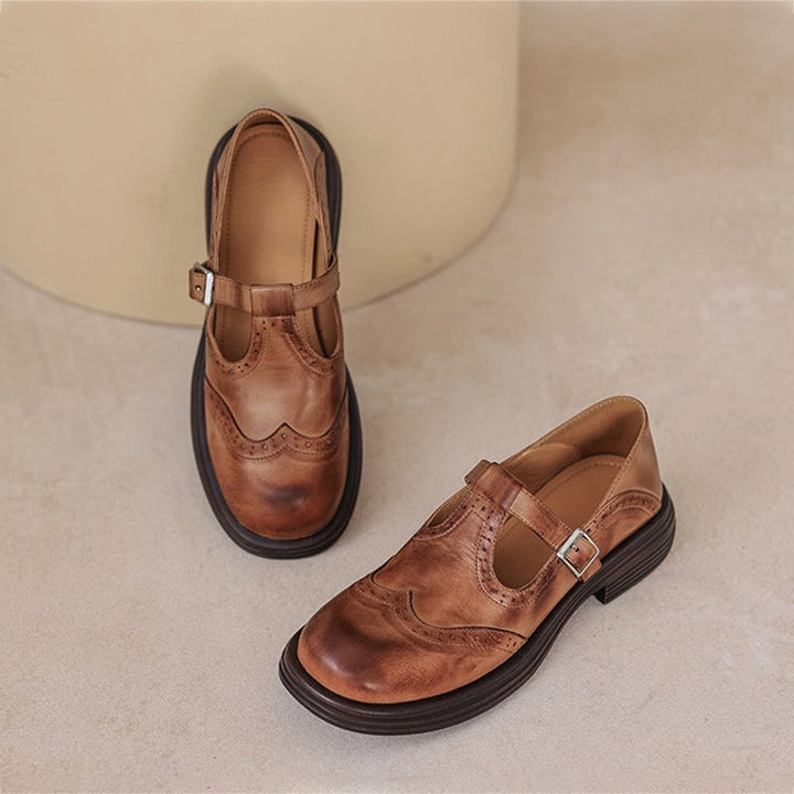 VELDA | Elegant Leather Mary Janes