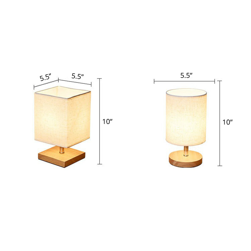 BowLift | Table Lamp with Fabric Shade and Wooden Base