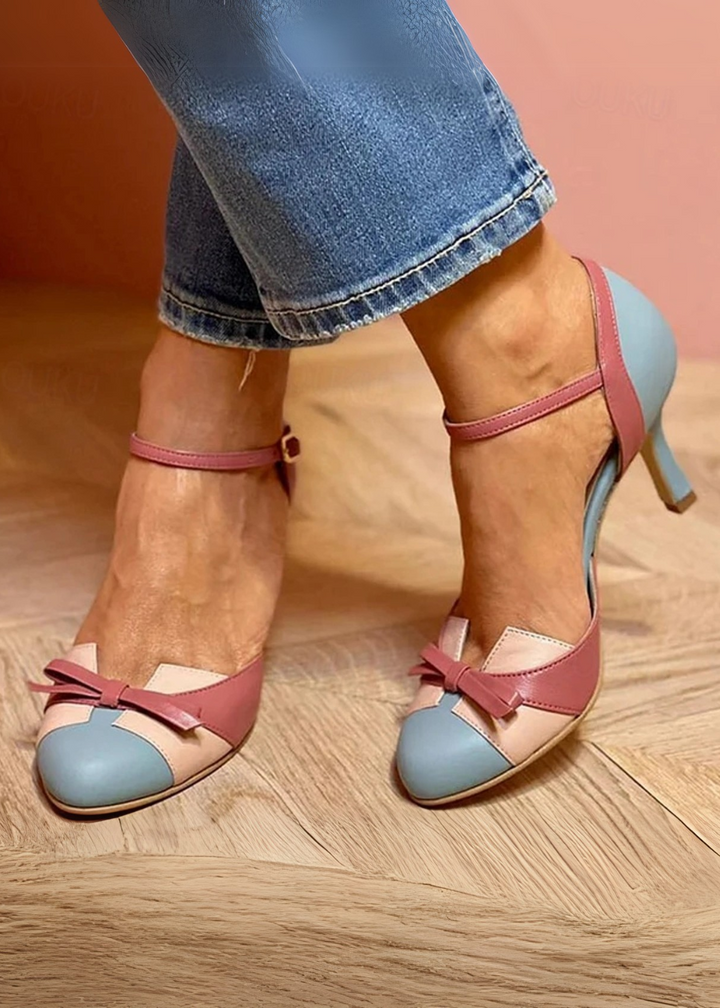Milly - Elegant Bow Sandals With Heel