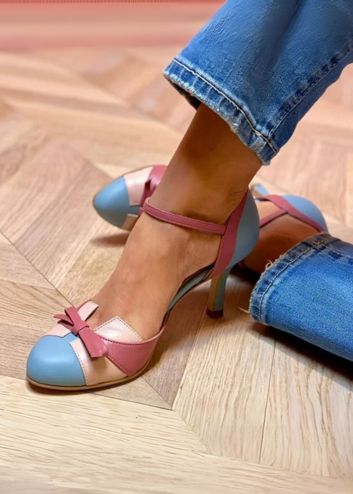 Milly - Elegant Bow Sandals With Heel