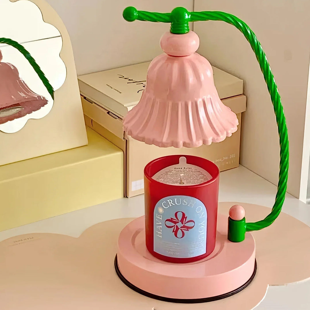 BowLift | BloomAura – Charming Pink Glass Table Lamp