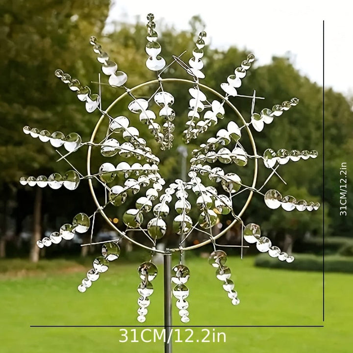 BowLift | 1 Piece Magical Metal Windmill, 3D Metal Outdoor Wind Chime for Yard and Garden, Unique Metal Kinetic Wind Sculptures & Wind Chime, Wind Catcher Metal Outdoor Lawn Terrace Decoration Wind Sculpture