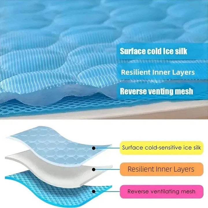 Dogs Self Cooling Mat Pet Cat Cooling Mat And Sleeping Pad For Pets Summer Cool Pads Blanket Washable Ice Silk Breathable Mat | Azura
