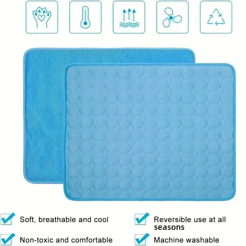 Dogs Self Cooling Mat Pet Cat Cooling Mat And Sleeping Pad For Pets Summer Cool Pads Blanket Washable Ice Silk Breathable Mat | Azura