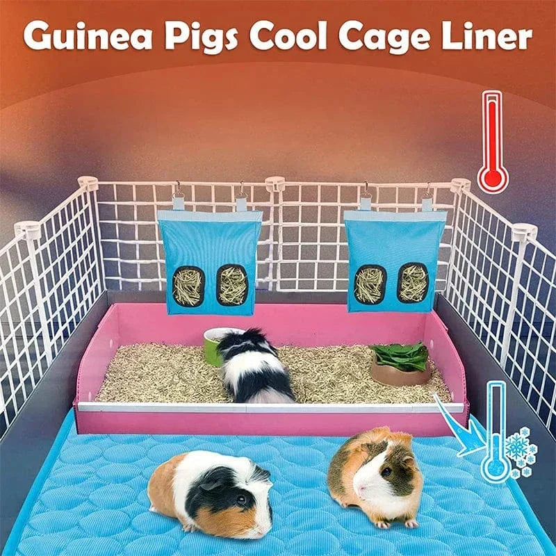 Guinea Pig Cage Liners Summer Small Animal Cooling Mat Breathable Hamster Pee Pad for Rabbit Cage Chinchilla Hedgehogs Pet Item | Azura