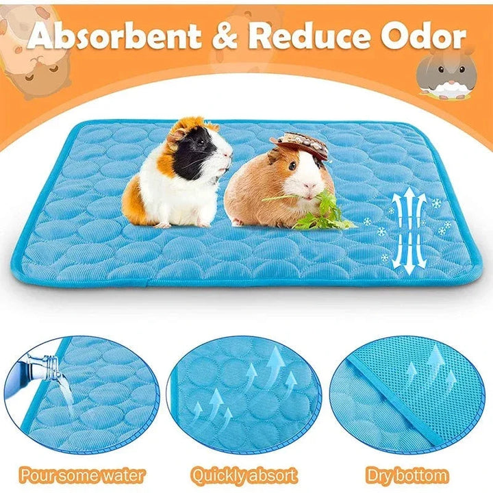 Guinea Pig Cage Liners Summer Small Animal Cooling Mat Breathable Hamster Pee Pad for Rabbit Cage Chinchilla Hedgehogs Pet Item | Azura
