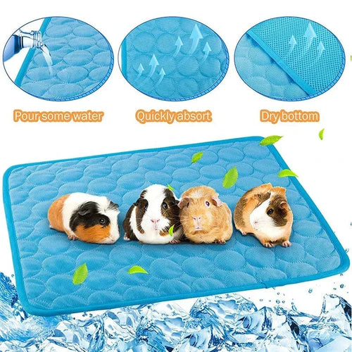 Guinea Pig Cage Liners Summer Small Animal Cooling Mat Breathable Hamster Pee Pad for Rabbit Cage Chinchilla Hedgehogs Pet Item | Azura