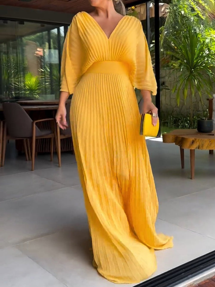 Sassa - V-Neck Maxi Dress