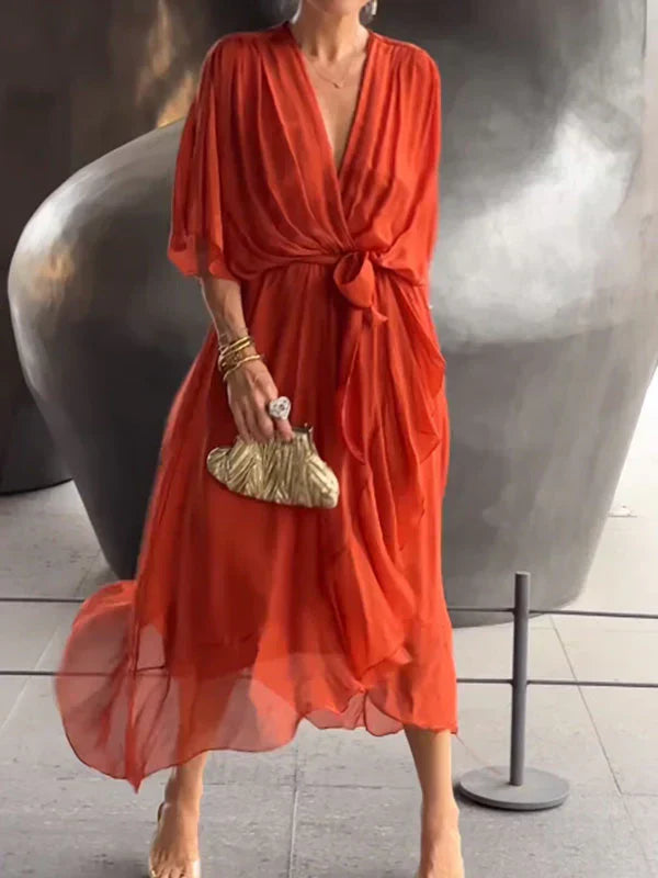 Ulani | V-Neck Flowy Dress
