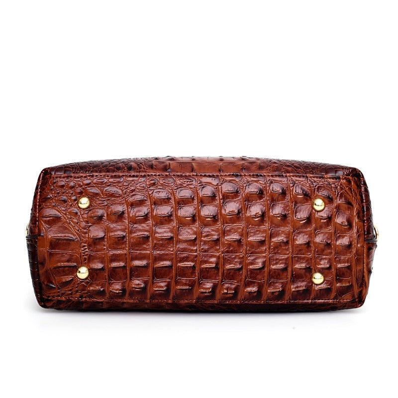 Oriana - Retro Gradient Crocodile Handbag