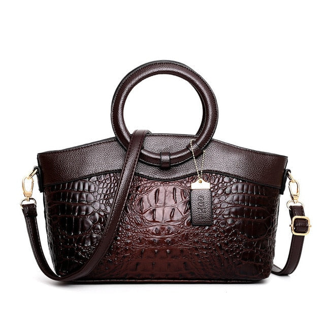 Oriana - Retro Gradient Crocodile Handbag