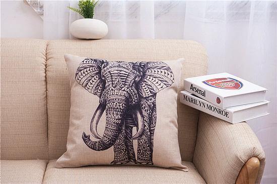 BowLift | Elegant Elephant Printed Decorative Pillow Cases