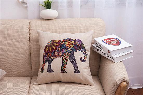 BowLift | Elegant Elephant Printed Decorative Pillow Cases