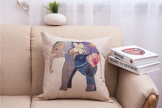 BowLift | Elegant Elephant Printed Decorative Pillow Cases