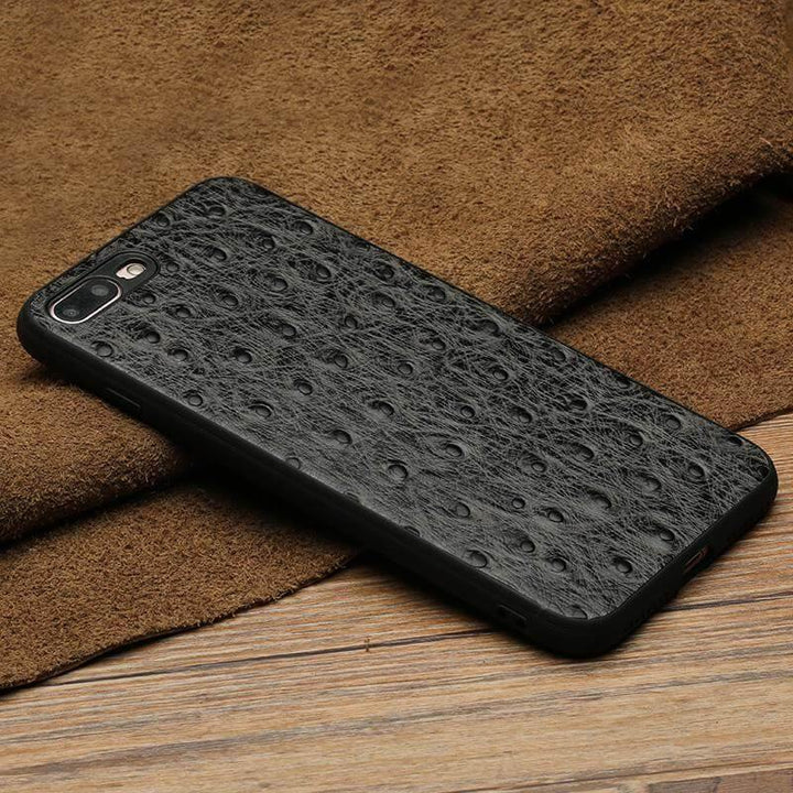 Azura | Genuine Leather Ostrich Skin Texture Iphone Cases