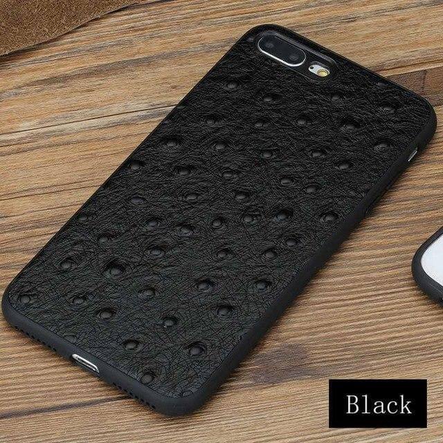 Azura | Genuine Leather Ostrich Skin Texture Iphone Cases
