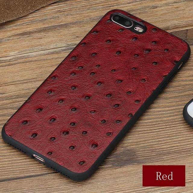 Azura | Genuine Leather Ostrich Skin Texture Iphone Cases