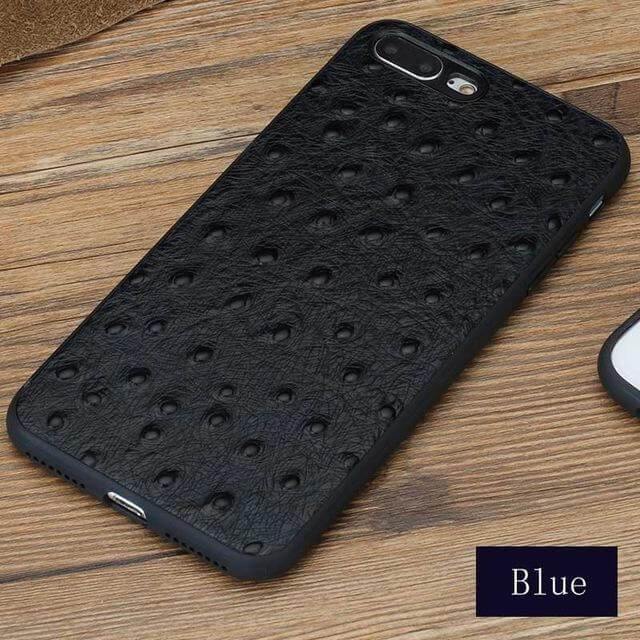 Azura | Genuine Leather Ostrich Skin Texture Iphone Cases