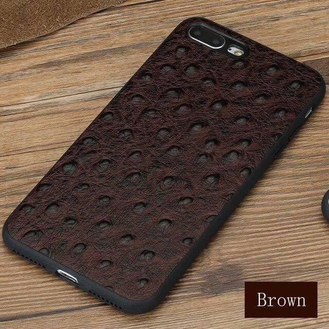 Azura | Genuine Leather Ostrich Skin Texture Iphone Cases