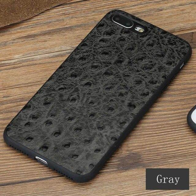 Azura | Genuine Leather Ostrich Skin Texture Iphone Cases