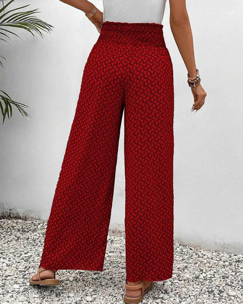Catherine – Smocked Wide Leg Pants