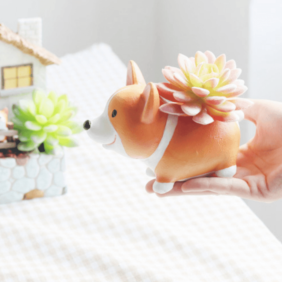 BowLift | Resin Corgi Mini Flower Pot