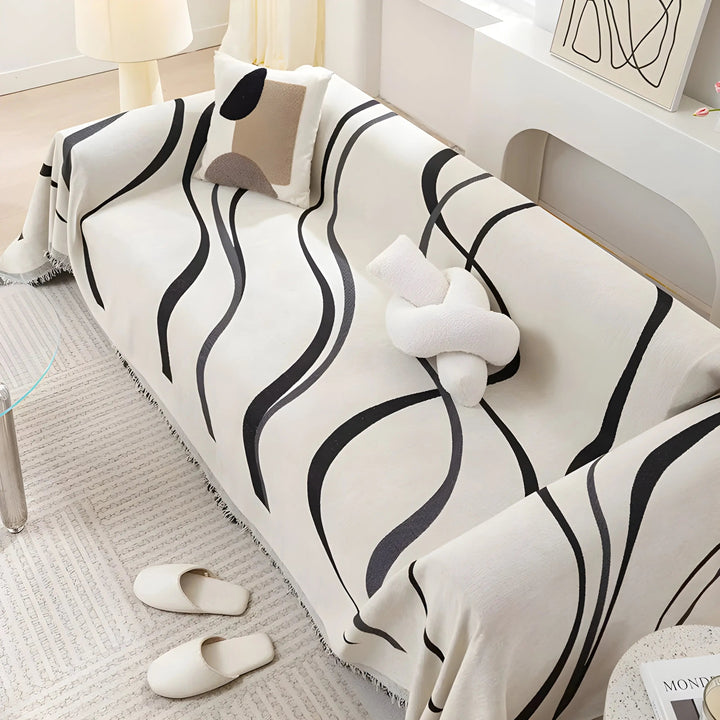 BowLift | Reversible Chenille/Cotton Sofa Cover - LuxeCasa
