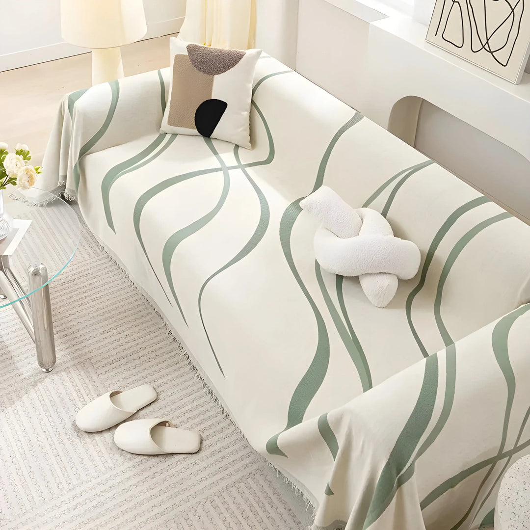 BowLift | Reversible Chenille/Cotton Sofa Cover - LuxeCasa