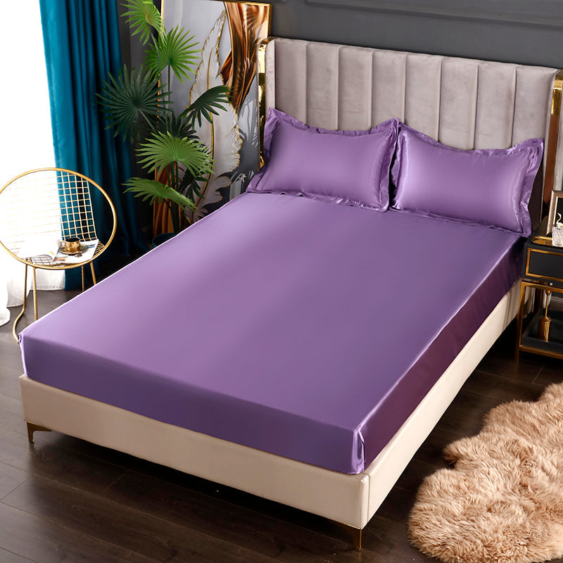 Silk Satin Elastic Fitted Sheet with FREE* Silk Satin Pillowcases Bowlift