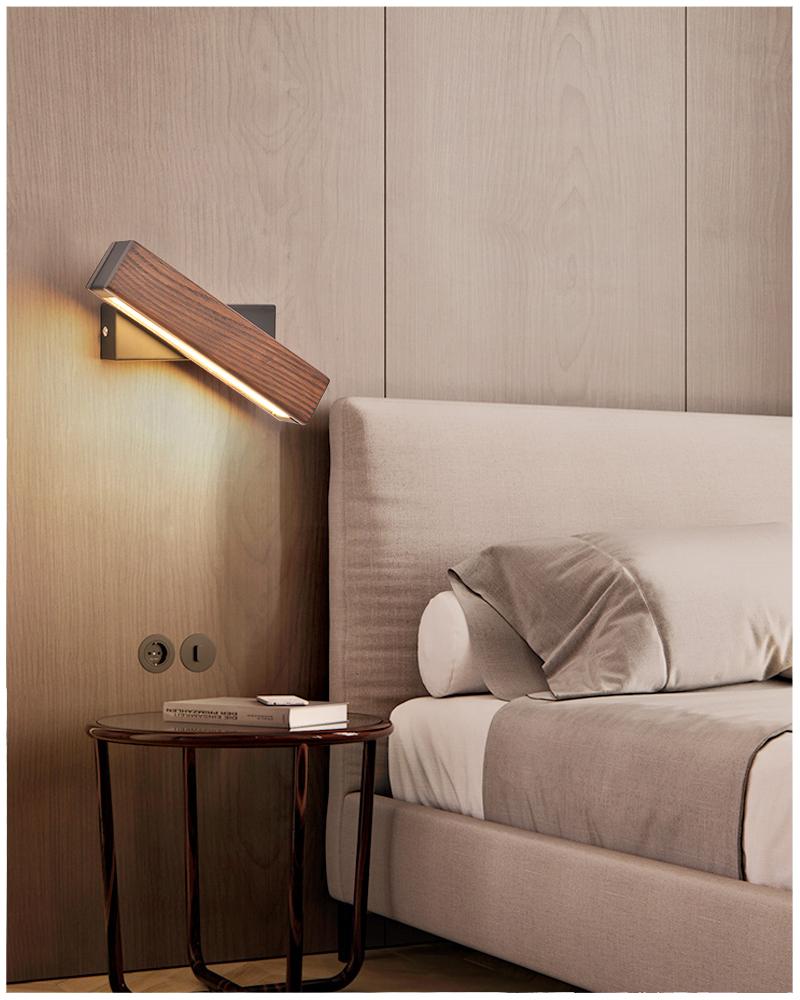 BowLift | Rotatable Wood LED Wall Lamp - Jasper