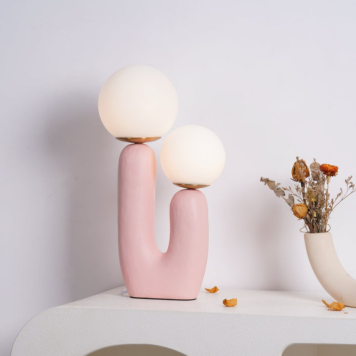 BowLift | Contemporary Style Table Lamp with Natural Accent