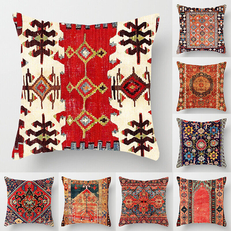 Ethnic Boho Mandala Print Linen Throw Pillow Case Sofa Cushion Cover Home Decor# Bowlift
