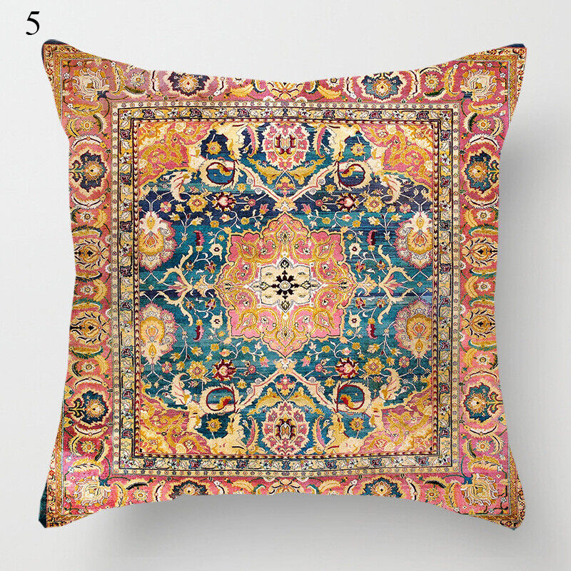 Ethnic Boho Mandala Print Linen Throw Pillow Case Sofa Cushion Cover Home Decor# Bowlift