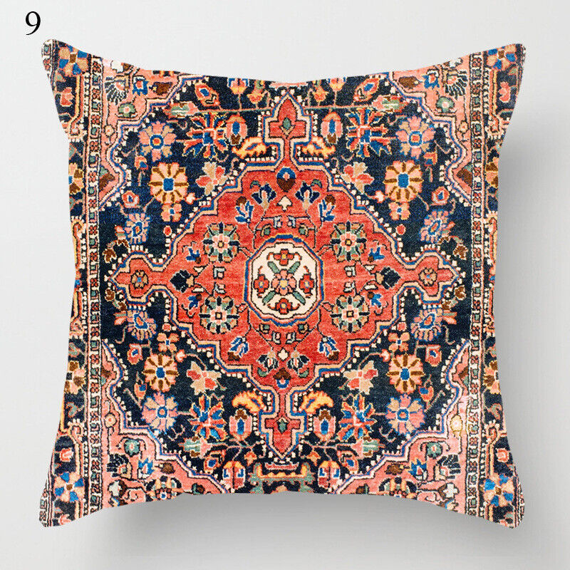 Ethnic Boho Mandala Print Linen Throw Pillow Case Sofa Cushion Cover Home Decor# Bowlift
