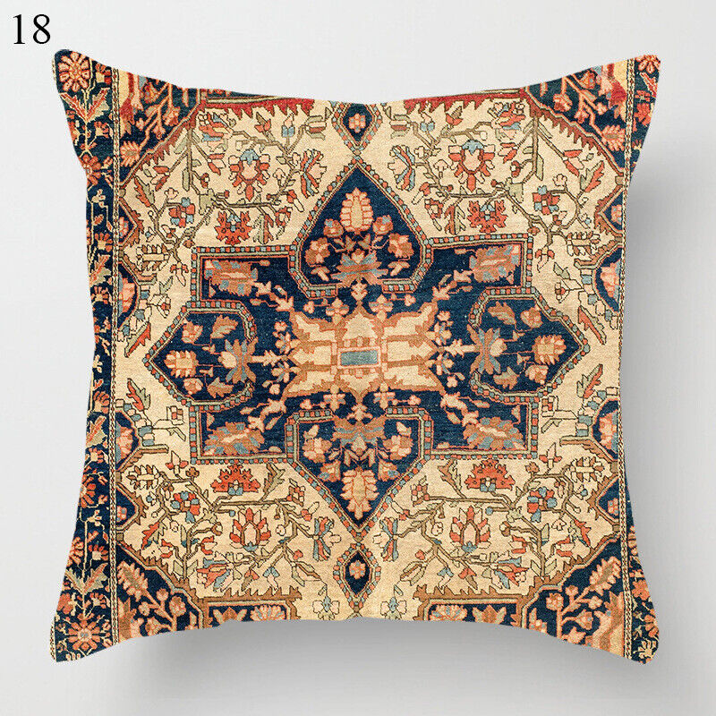 Ethnic Boho Mandala Print Linen Throw Pillow Case Sofa Cushion Cover Home Decor# Bowlift