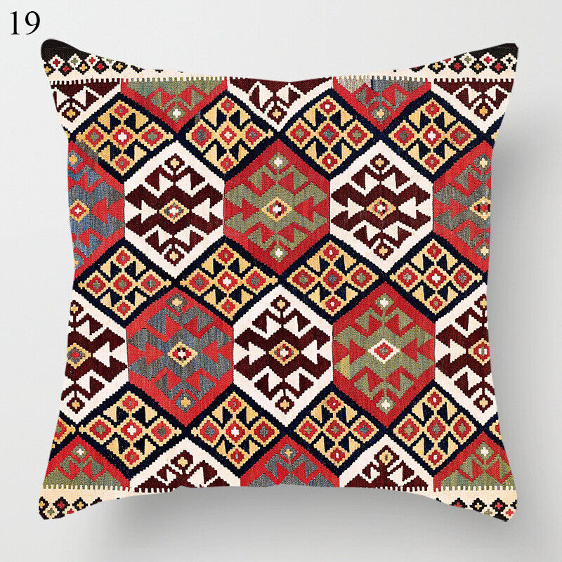 Ethnic Boho Mandala Print Linen Throw Pillow Case Sofa Cushion Cover Home Decor# Bowlift